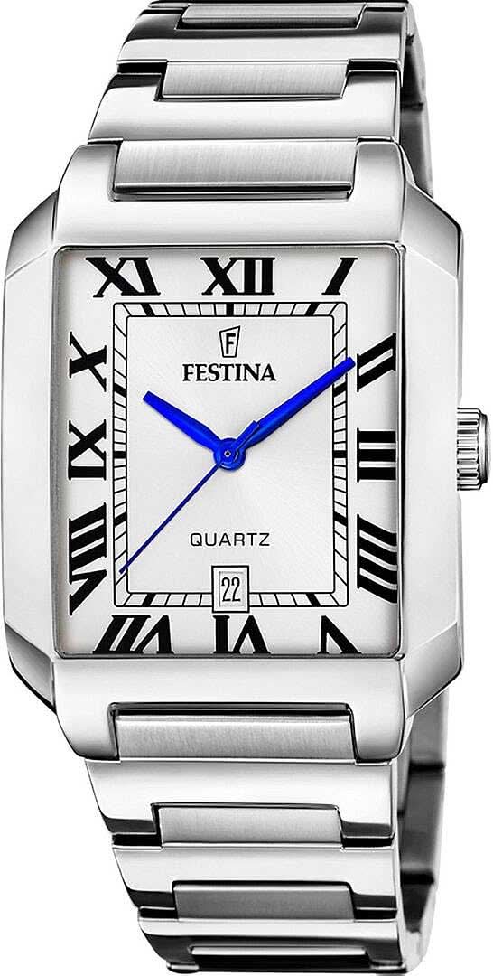 Festina On the Square F20677/1 Men's Watch • Stainless Steel • Chic