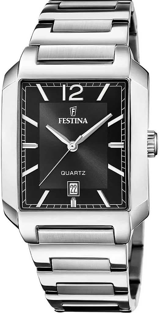Festina On the Square F20677/4 Men's Watch • Striking Rectangular Design • High-Quality Stainless Steel