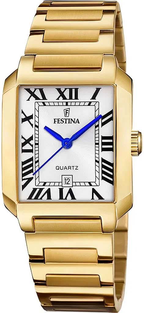 Festina On The Square F20680/1 Women's Watch • Rectangular • Gold