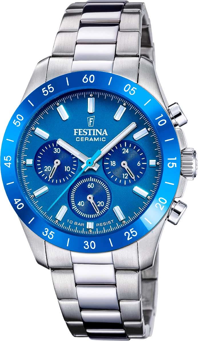 Festina Ceramic F20693/4 Women's Watch • Elegant Ceramic Bezel • Stainless Steel