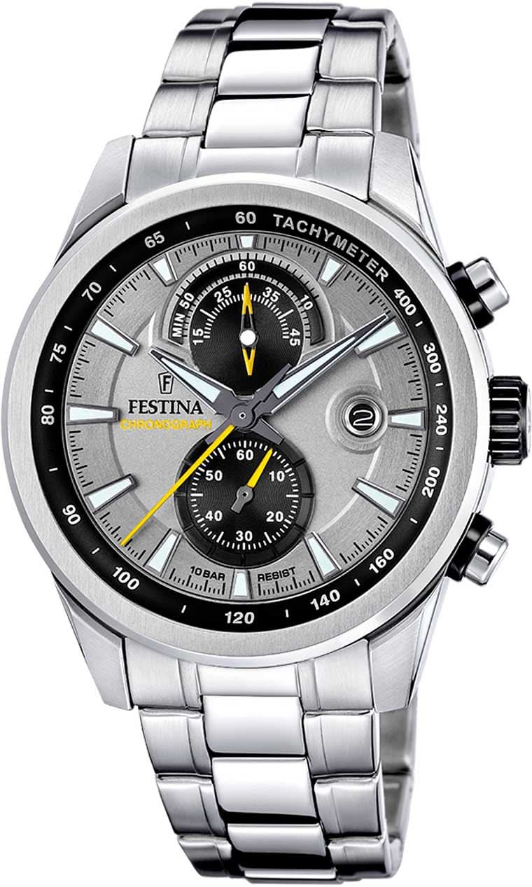 Festina Timeless Chronograph F20694/4 Men's Watch • Stainless Steel • Chronograph