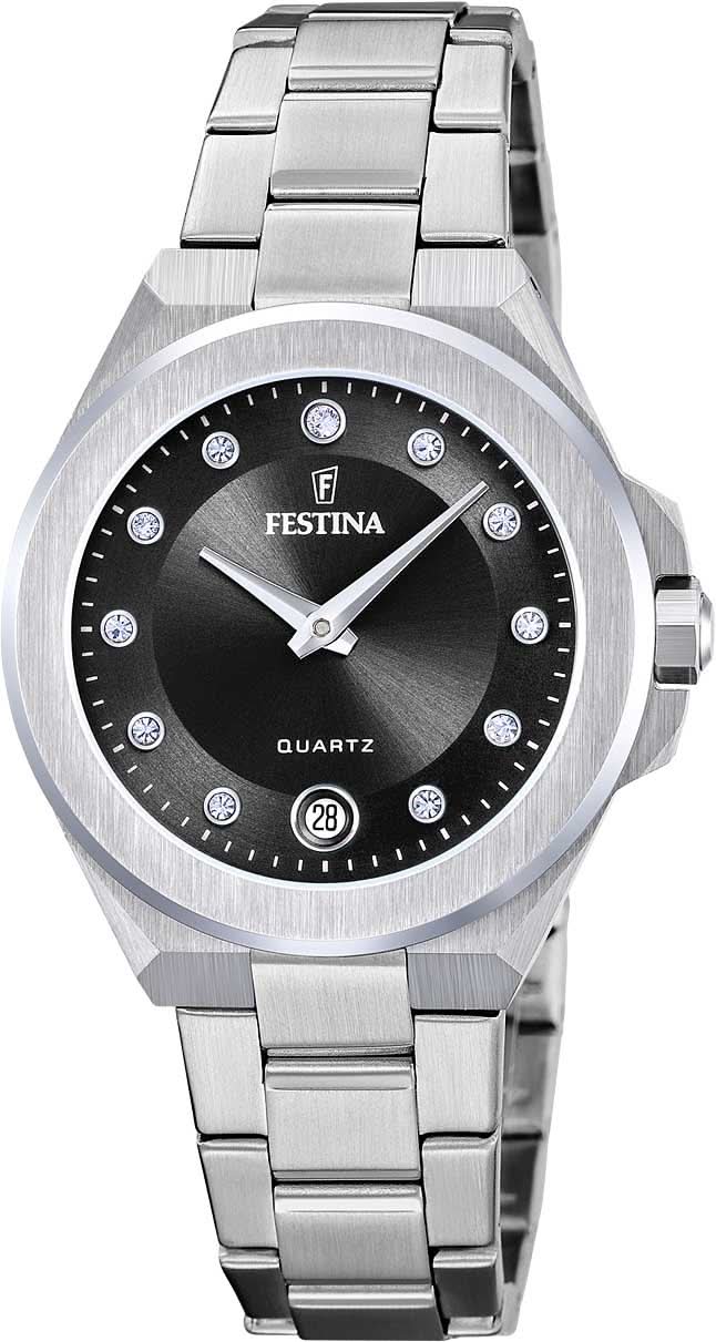 Festina Mademoiselle F20700/6 Women's Watch • Elegant Crystals • Stainless Steel