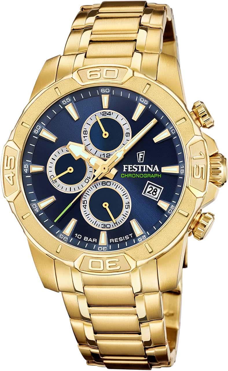 Festina Timeless Chronograph F20705/5 Men's Watch • Sporty Design • 10 ATM