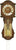 AMS Wall Clock 66x27x11 cm Wood • Mechanical Pendulum Movement • Bim-Bam Chime
