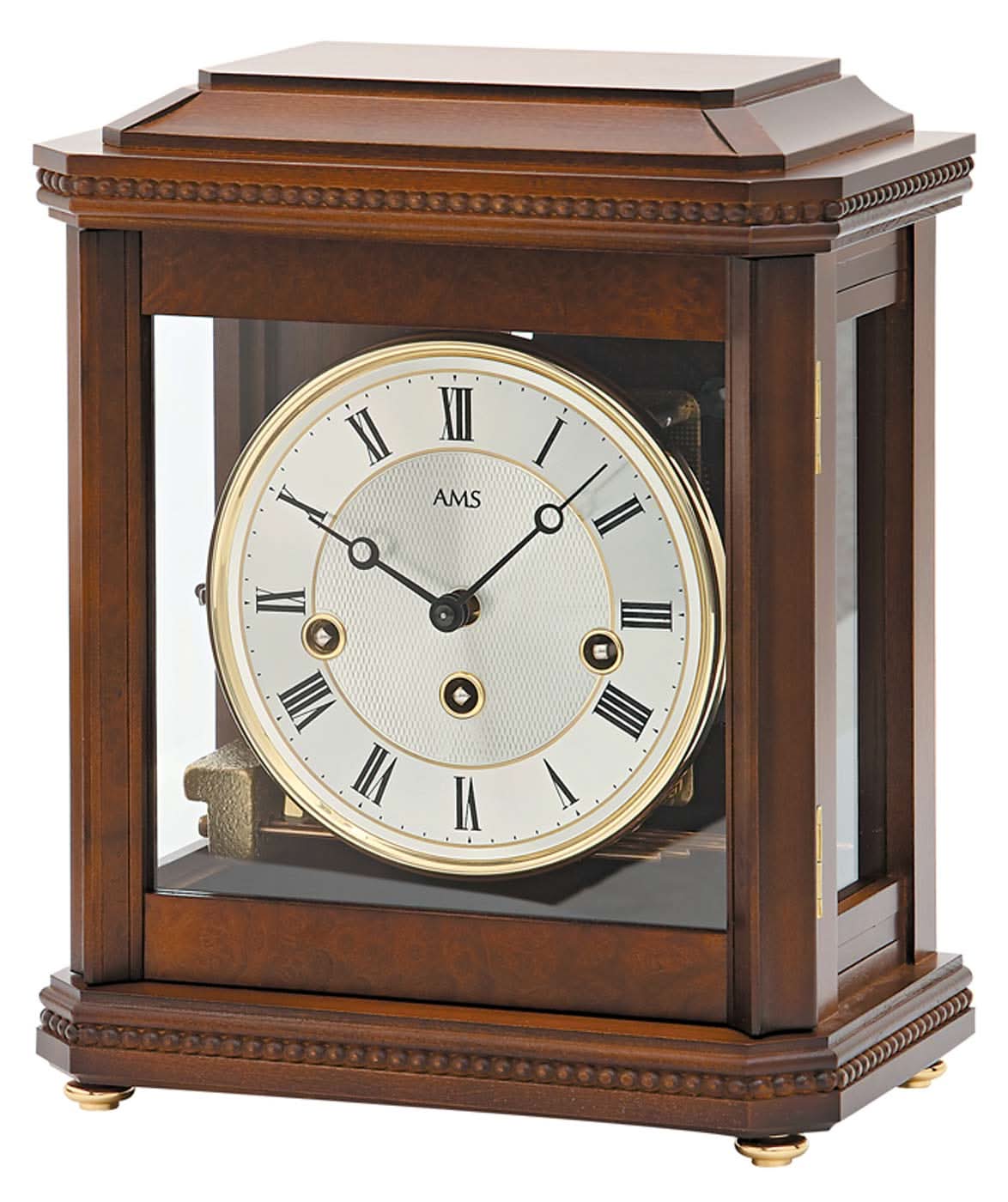 AMS Table Clock 29x23x13 cm Wood • Westminster Chime • Solid Wood Casing