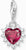 Thomas Sabo Charm Pendant Model: 2204-013-10 Heart with red lab-grown ruby and white zirconia stones - 925 sterling silver