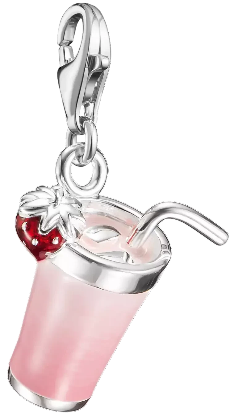 Charm Pendant Pink Matcha Original Silver