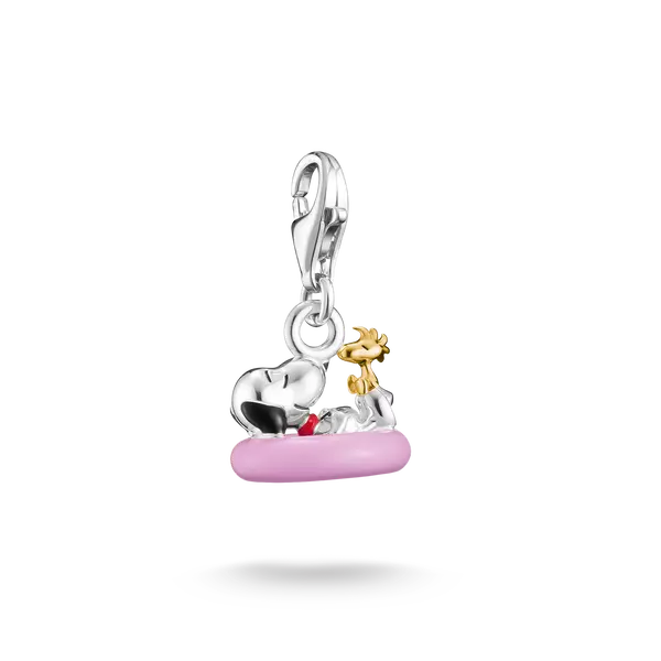 Thomas Sabo 2244-427-7 Charm • Snoopy Pendant • 925 Sterling Silver with 18K Gold Plating