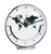 Hermle Table Clock 18x19x6.5 cm Metal • World Time Display • Precise Quartz Movement
