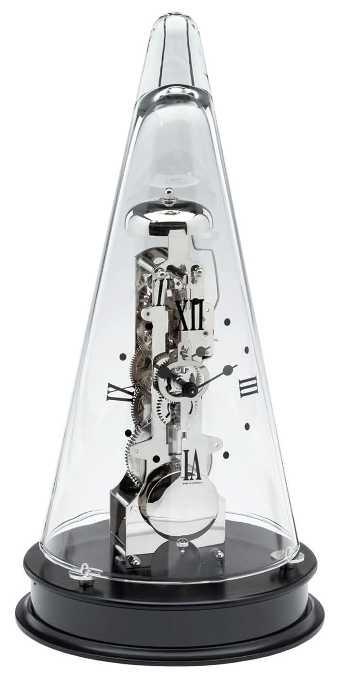 Hermle Table Clock 35x18x18 cm Wood • Mechanical Skeleton Movement • Made in Germany