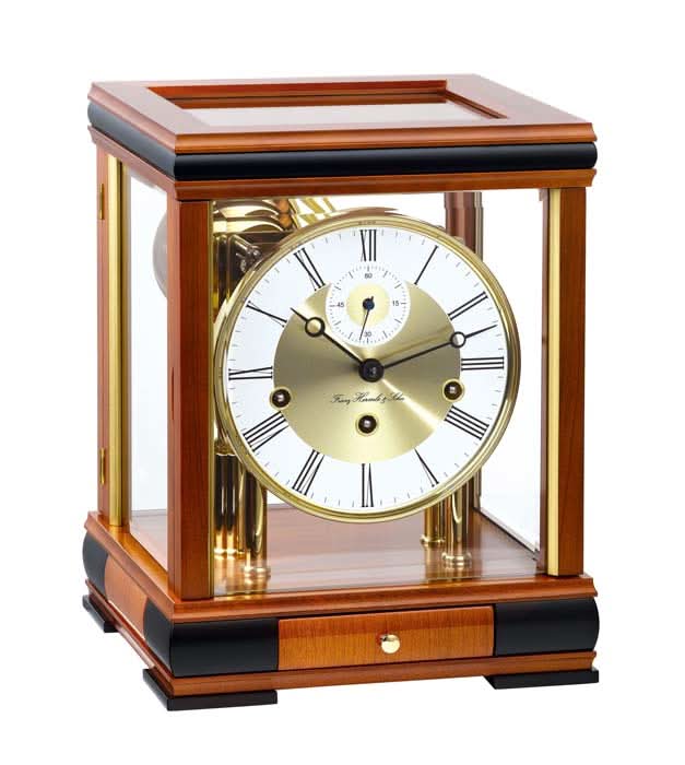 Hermle Table Clock 30x23x21 cm Cherrywood • Westminster Chime • Visible Movement