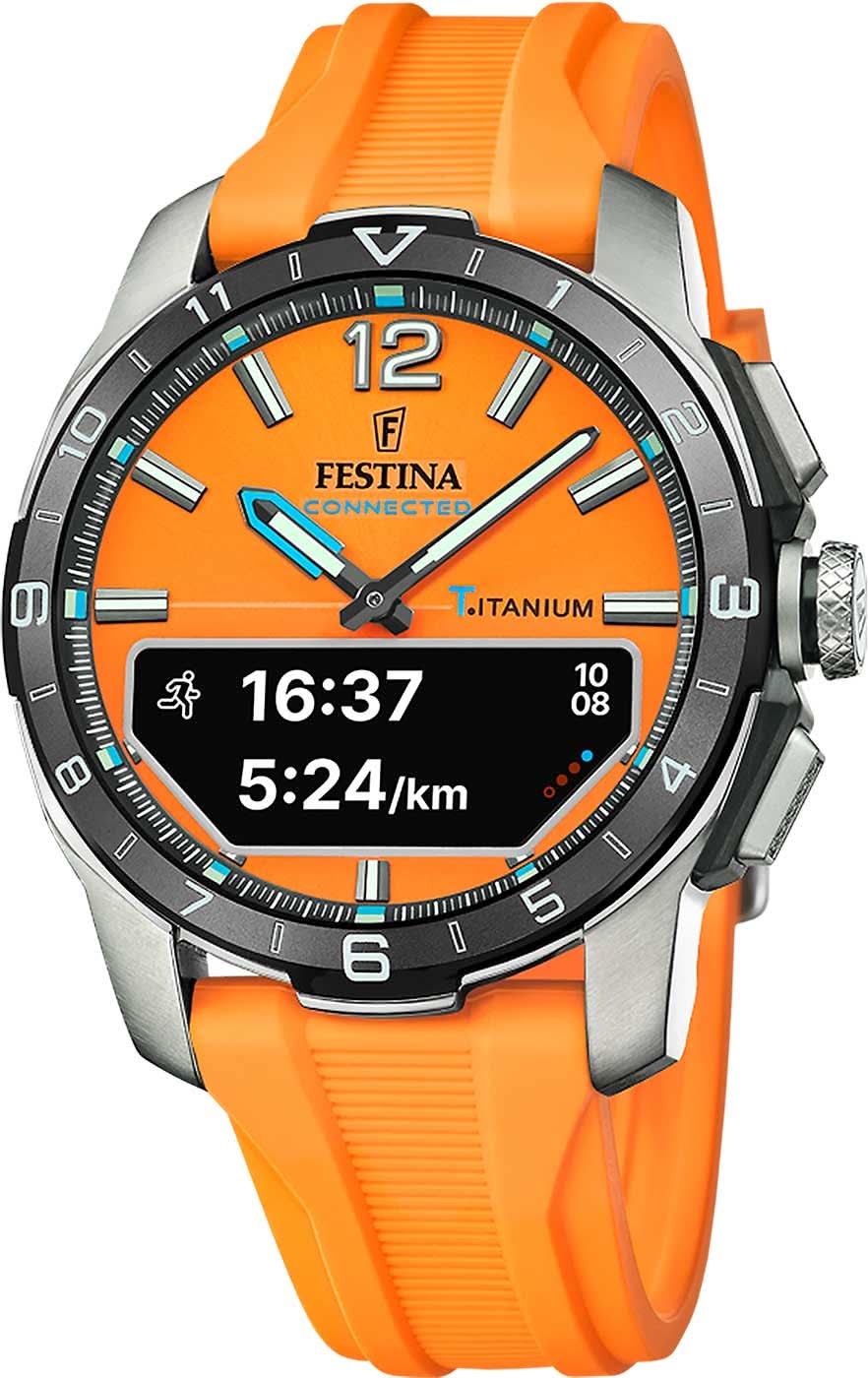 Festina Connected D F23000/7 Men's Watch • Smart Hybrid Design • Robust Titanium Case