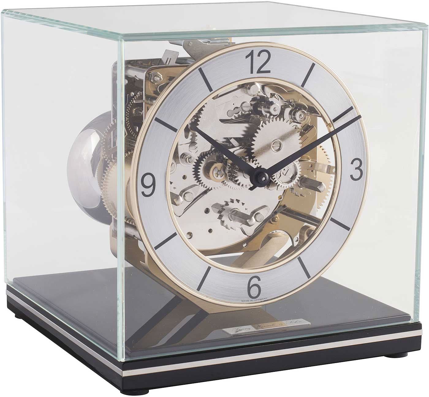 Hermle Table Clock 17x17x18.5 cm Wood • Elegant Design • Westminster Chime