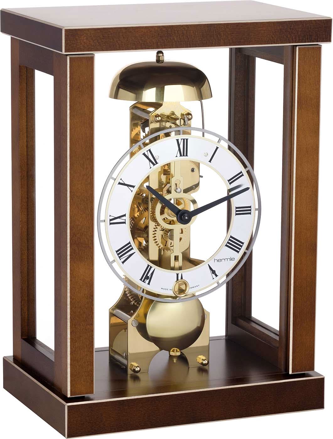 Hermle Table Clock 26.5x18.5x12.5 cm Wood • Mechanical Movement • Bell Strike