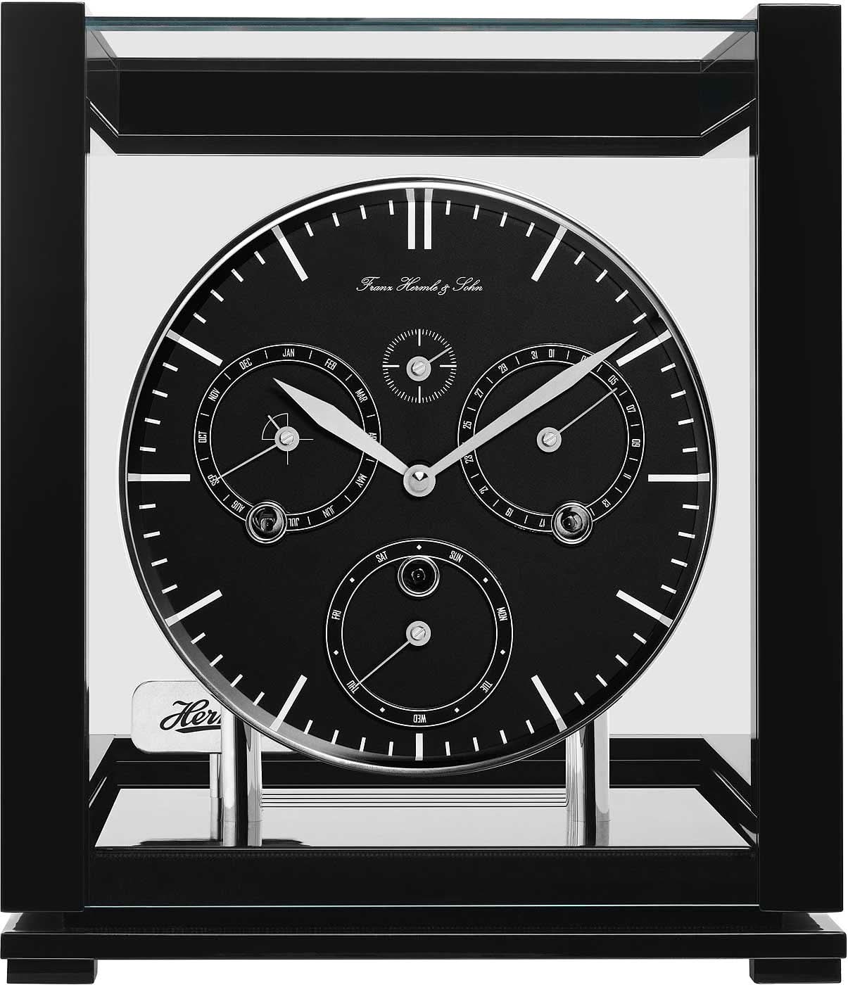 Hermle Table Clock 29x25.5x25.5 cm Metal • Perpetual Calendar • Westminster Chime