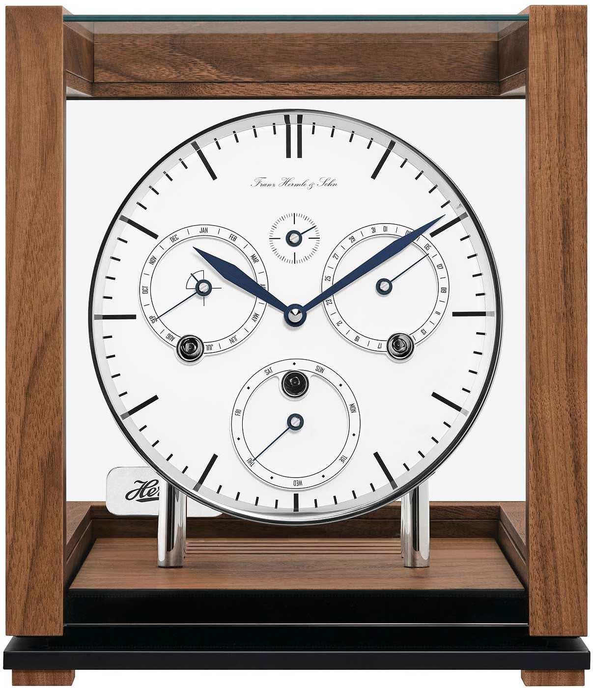 Hermle Table Clock 29.5x25x25 cm Wood • Westminster Chime • Automatic Night Shut-off
