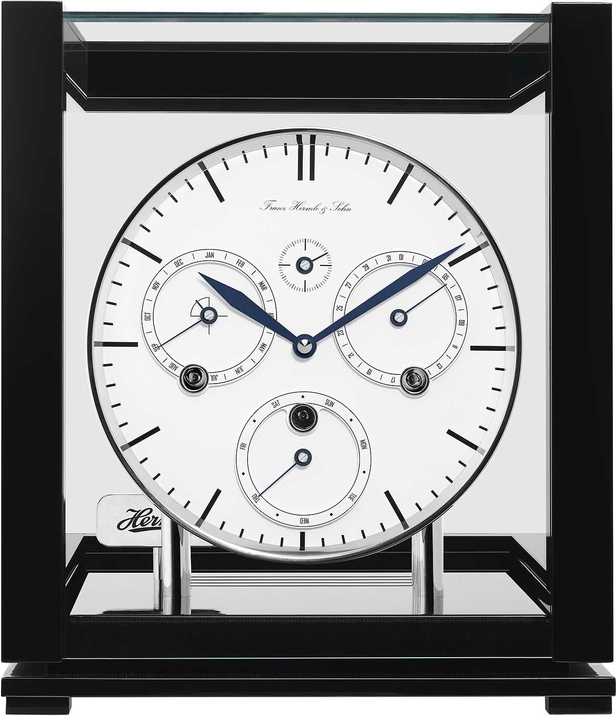 Hermle Table Clock 29.5x25x25 cm Wood • Perpetual Calendar • Westminster Chime