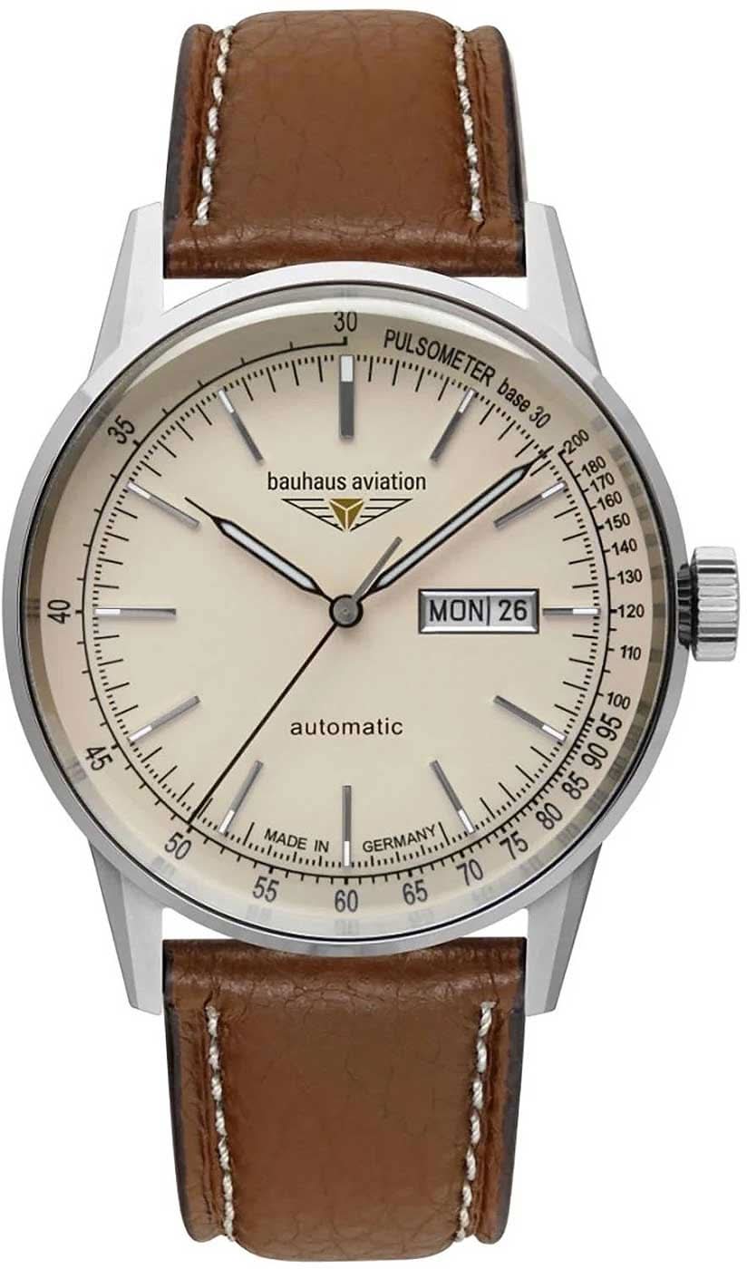 Bauhaus Aviation 2366-5 Men's Watch • Automatic Movement • Made in Germany