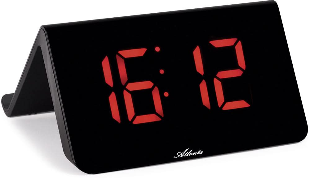 Atlanta Digital Alarm Clock 16x14x9 cm Plastic • Wireless Charging • Temperature Display