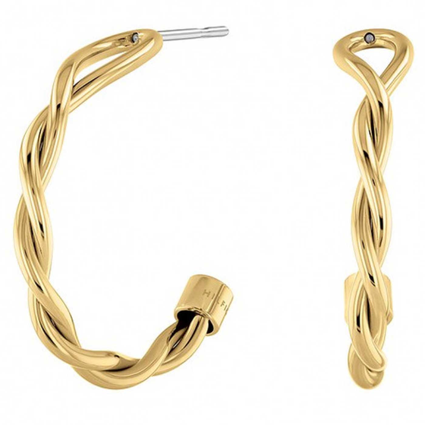 Twisted Stainless Steel Hoop Earrings - Tommy Hilfiger Model: 2780687