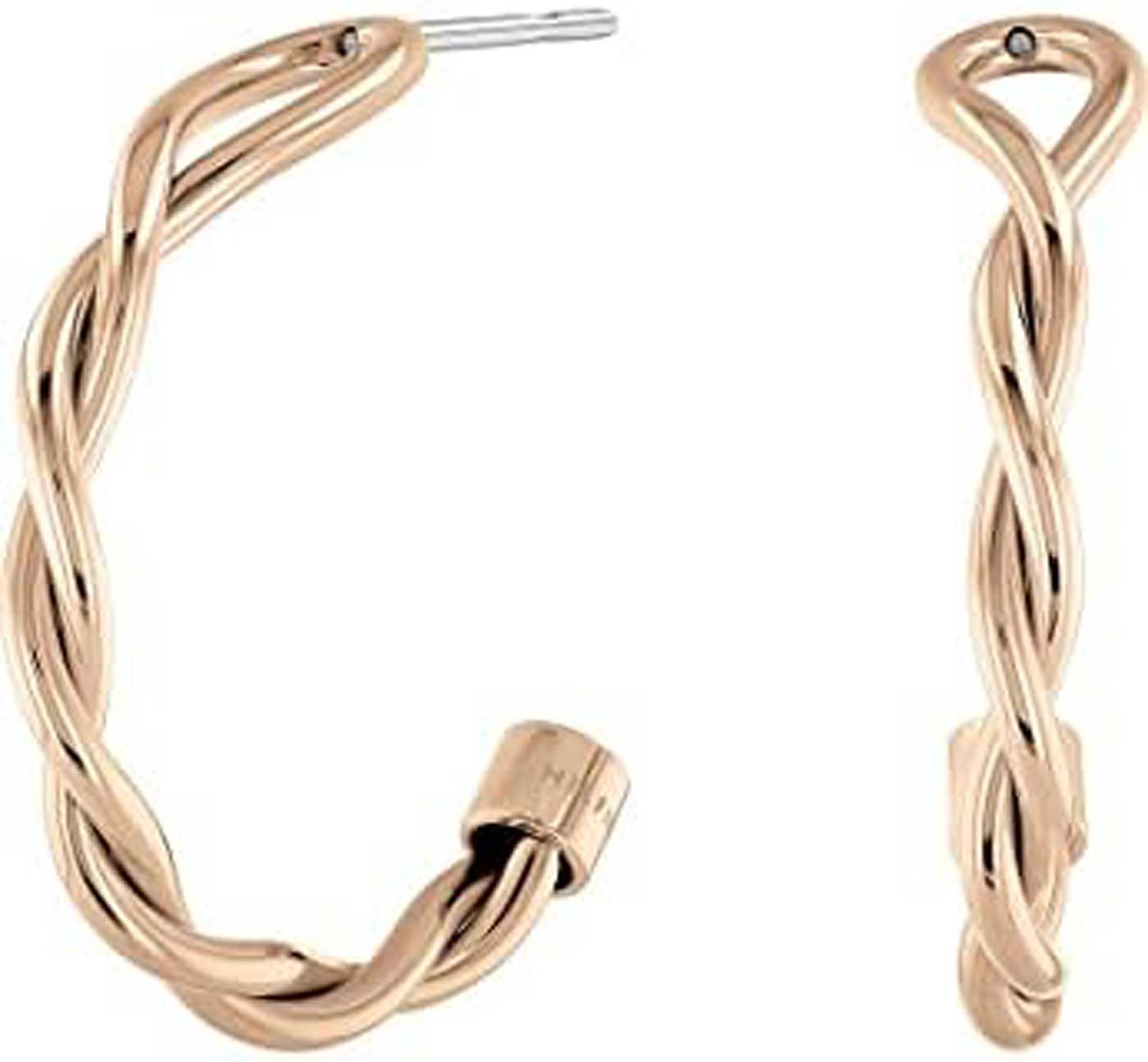 Twisted Hoop Earrings in Stainless Steel - Tommy Hilfiger Model: 2780732