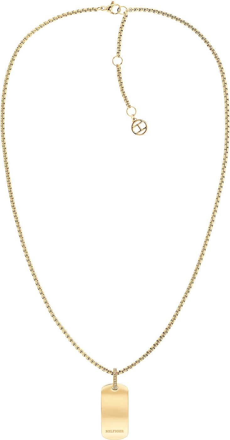 Venetian Chain Necklace with Dog Tag Pendant - Tommy Hilfiger Model: 2780861