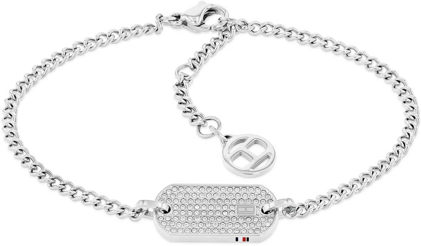 Curb Chain Necklace with Dog Tag Pendant - Tommy Hilfiger Model: 2780863