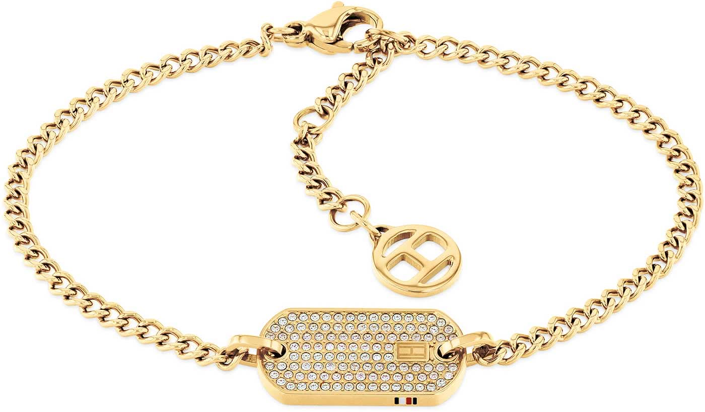Curb Chain Necklace with Dog Tag Pendant - Tommy Hilfiger Model: 2780863
