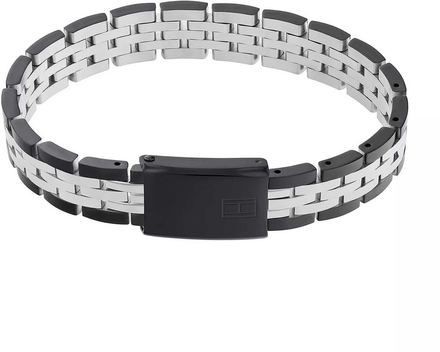 Link bracelet in stainless steel silver/black - Tommy Hilfiger Model: 2790503