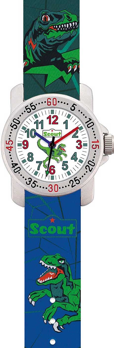 Scout Action Boys Dino Hunter 376043 Kids' Watch • Educational Dial • 5 ATM Water Resistant