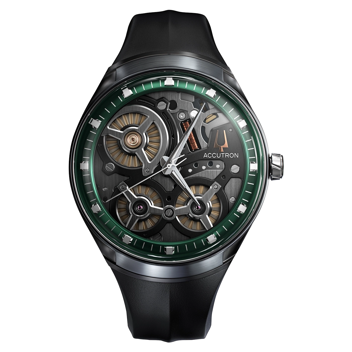 Bulova Accutron DNA 2ES8A001 Herrenuhr Grün • Saphirglas • 720 Tage Gangreserve