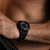 Luminox Navy Seal Steel 3500 Series watch with a black dial and a black rubber strap.