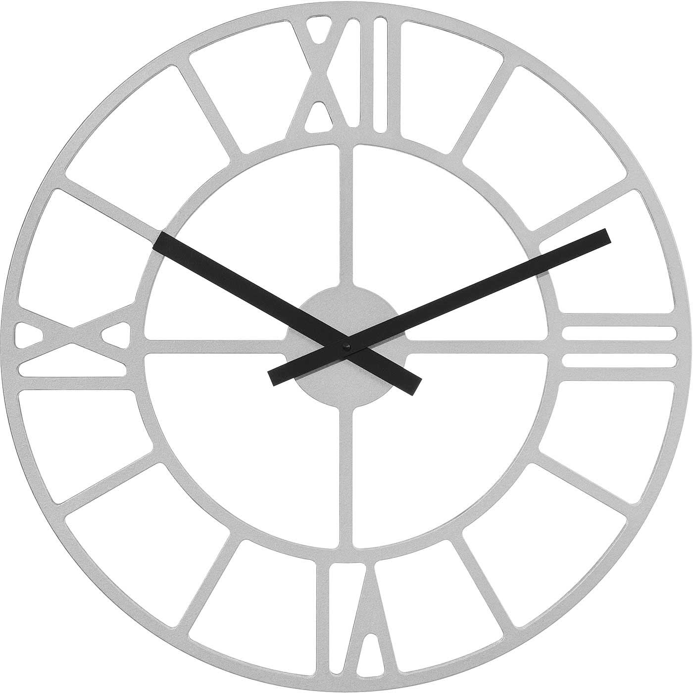 Hermle Wall Clock 50 cm Ø Wood • Minimalist Elegance • Transparent Dial
