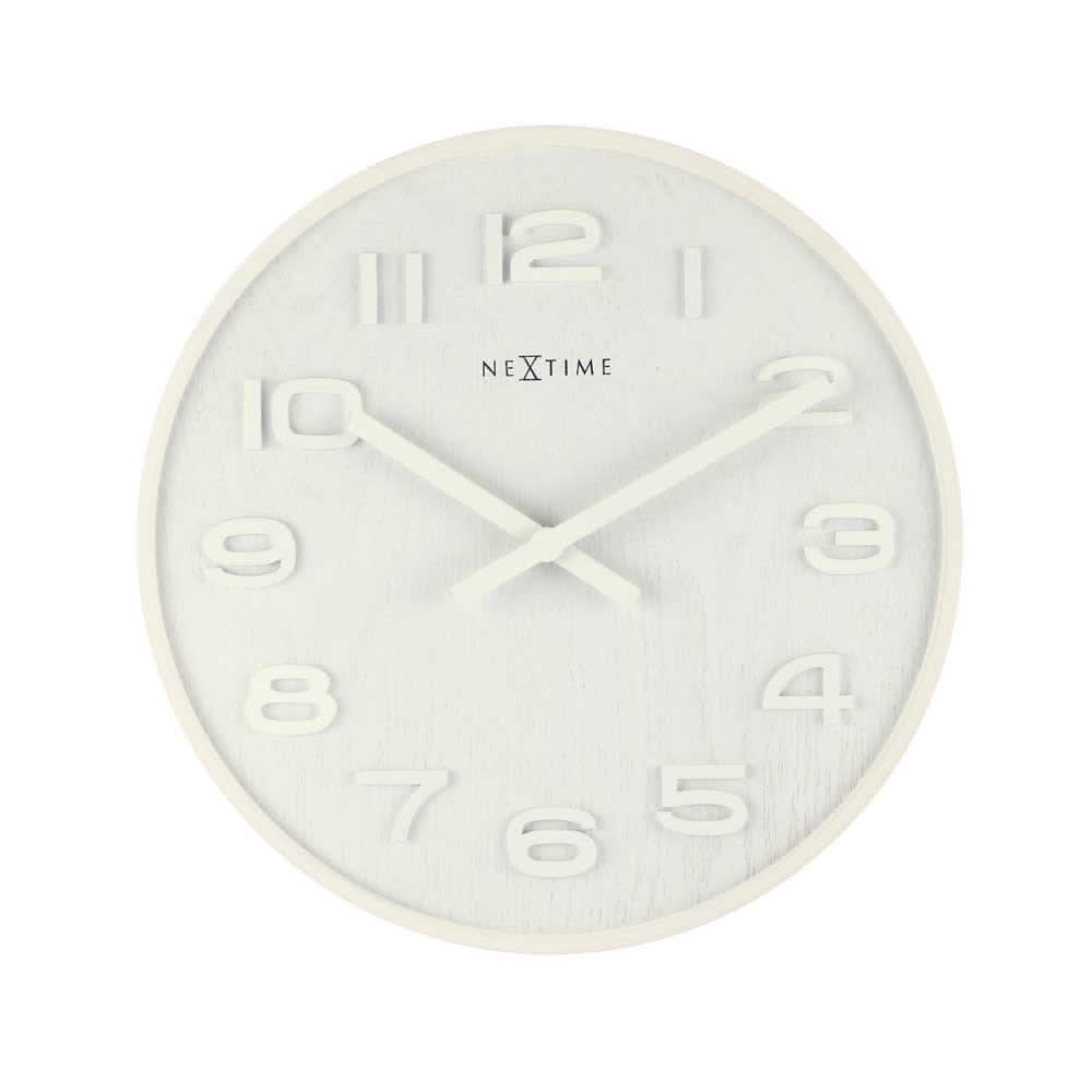 Nextime Wall Clock 35 cm Ø Wood • Modern Design • Sustainable Wood