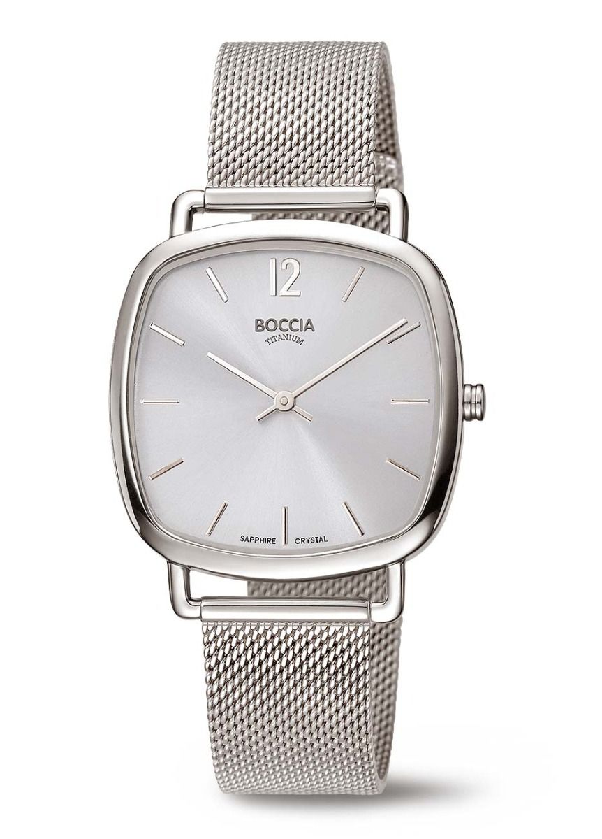 Boccia Titanium 3334-06 Ladies' Watch Silver • Sapphire Crystal • Ultra-Flat Titanium Case