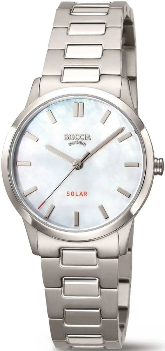 Boccia Solar 3363-03 Women's Watch • Skin-friendly pure titanium • Sustainable solar power