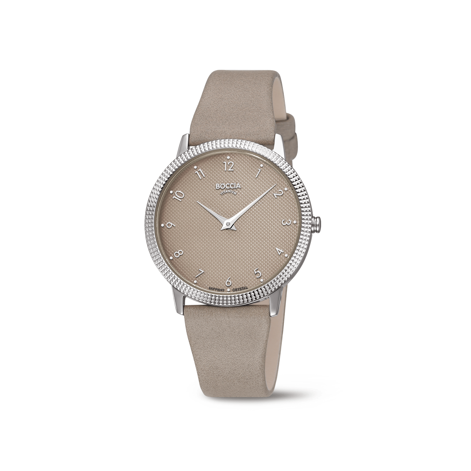 Boccia 3381-01 Damen Armbanduhr Beige • Reintitan-Gehäuse • Saphirglas