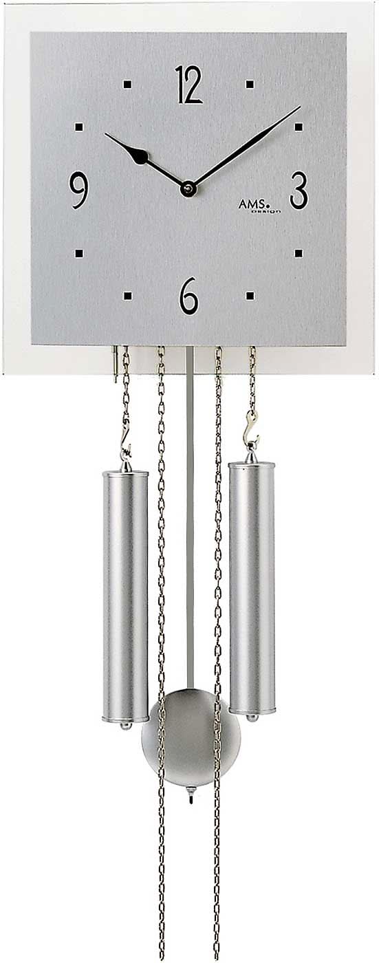 AMS Wall Clock 25x25x11 cm Metal • Mechanical Movement • Half-Hour Strike