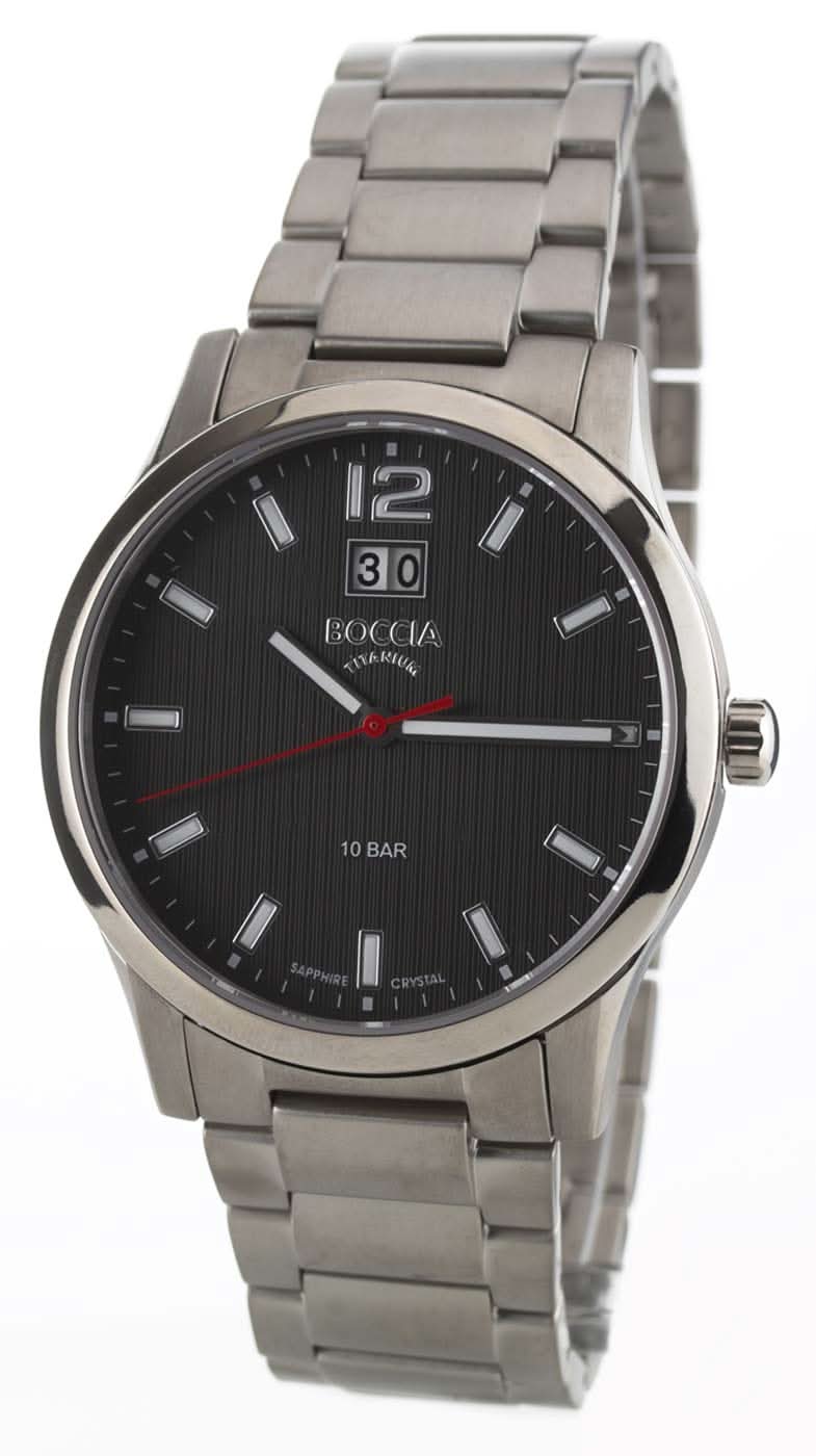 Boccia Titanium 3580-02 Men's Watch - Sapphire Glass - Pure Titanium