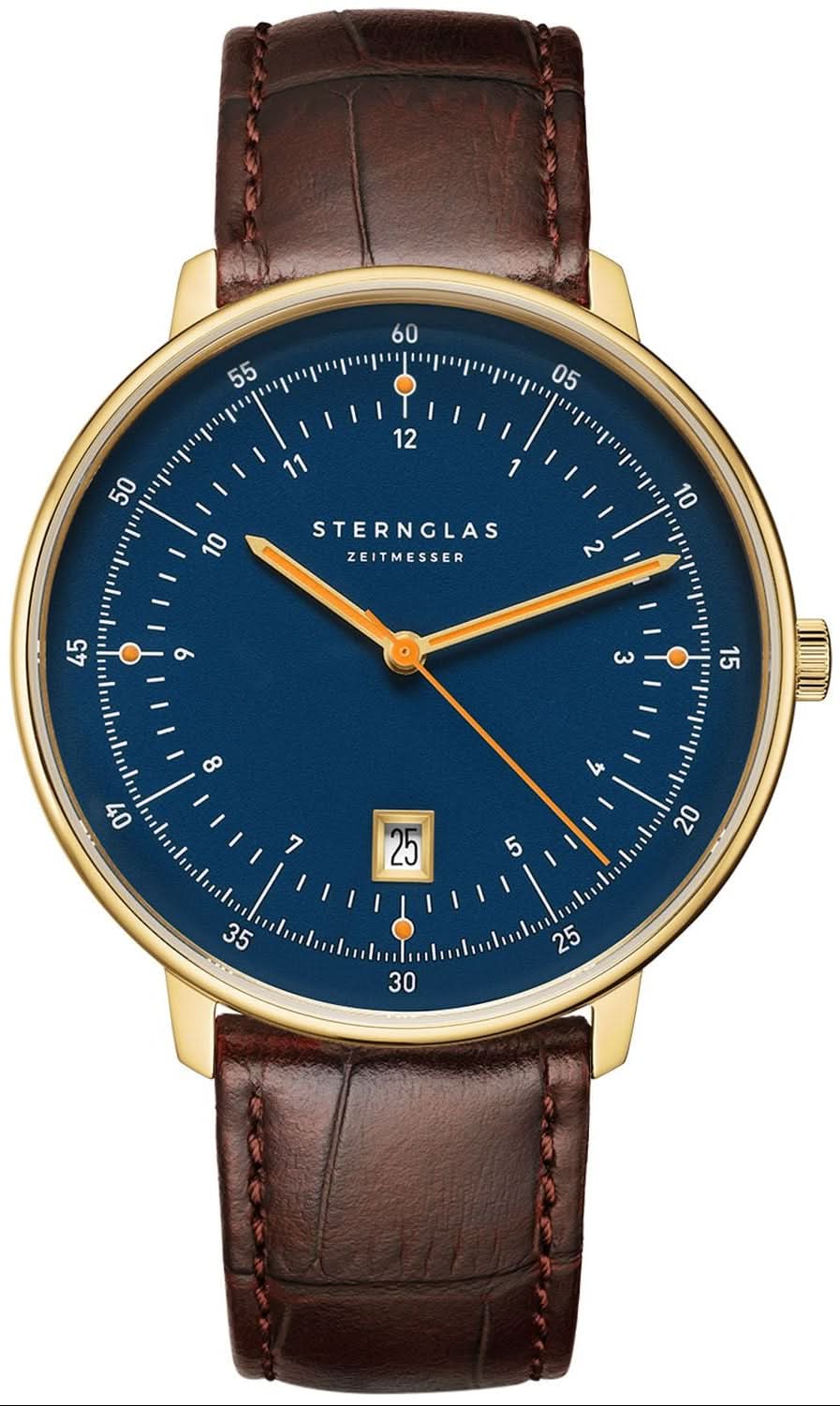 Sternglas Hamburg s01-hh07-he01 Men's Watch • Bauhaus Design • Sapphire Crystal