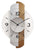 AMS Wall Clock 42x27x6 cm Wood • Modern Design • Precise Quartz Movement
