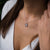 Necklace with white mother-of-pearl pendant - Holzkern Model: Jewelry