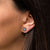 Composition Earrings with Blue Mother-of-Pearl - Wood Core Model: Jewelry