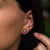Composition Earrings with White Mother of Pearl - Wood Core Model: Jewelry