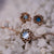 Composition bracelet with blue mother-of-pearl pendant - Holzkern model: Jewelry