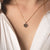 Facade Necklace with Square Wooden Pendant - Holzkern Model: Jewelry