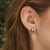 Opacity Earrings round with wood element - Wood Core Model: Jewelry