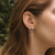 Opacity Earrings round with wood element - Wood Core Model: Jewelry