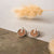 Opacity Earrings round with wood element - Wood Core Model: Jewelry