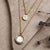 Zendala Layering Necklace Mother-of-Pearl/Gold - Wood Core Model: Jewelry